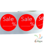 Скидочная этикетка SALE  __% 50/круглая//Полуглянец/500/40 мм (к)/1/Красный  