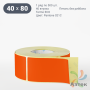 Термоэтикетка 40х80 Termo ECO цветная (рядов 1 по 500 шт), втулка 40 мм (к) цвет - Pantone Orange 021 U, 