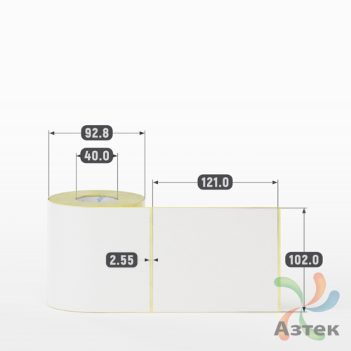 Термоэтикетка ТОП 102х121 (рядов 1 по 300 шт)  в рулоне, втулка 40 мм (к) IQ code