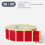 Термоэтикетка 30х20 Termo ECO цветная (рядов 1 по 1800 шт), втулка 40 мм (к) цвет - КрасныйPantone 2035 U, 