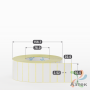 Термотрансферная этикетка 60х20 (рядов 1 по 5 000 шт) Полуглянец в рулоне, втулка 76 мм (к) IQ code