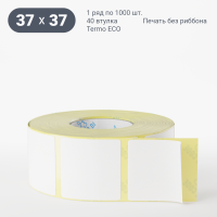 Термоэтикетка ЭКО 37х37 (рядов 1 по 1 000 шт)  в рулоне, втулка 40 мм (к) IQ code