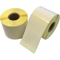 Термотрансферная этикетка 75х120 (рядов 1 по 100 шт) Полуглянец в рулоне, втулка 40 мм (к) IQ code