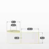 Термоэтикетка ЭКО 75х120 (рядов 1 по 300 шт) в рулоне, втулка 40 мм (к) IQ code