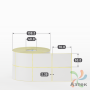Термотрансферная этикетка 50х70 (рядов 2 по 1 390 шт) Полуглянец в рулоне, втулка 40 мм (к) IQ code