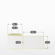 Термоэтикетка ЭКО 75х120 (рядов 1 по 250 шт) в рулоне, втулка 40 мм (к) IQ code