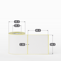 Термоэтикетка ЭКО 58х60 (рядов 1 по 150 шт) в рулоне, втулка 25 мм (к) IQ code
