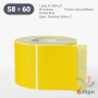 Термоэтикетка 58х60 Termo ECO цветная (рядов 1 по 500 шт), втулка 40 мм (к) цвет - Pantone Yellow U, 