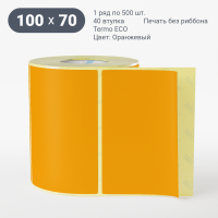 Этикетка 100х70/Termo ECO/500/40 мм (к)/1/Оранжевый  