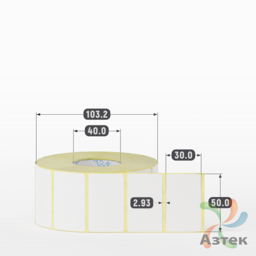 Термоэтикетка ТОП 50х30 (рядов 1 по 1 500 шт)  в рулоне, втулка 40 мм (к) IQ code
