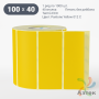 Термоэтикетка 100х40 Termo ECO цветная (рядов 1 по 1000 шт), втулка 40 мм (к) цвет - ЖелтыйPantone Yellow 012 U, 