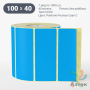 Термоэтикетка 100х40 Termo ECO цветная (рядов 1 по 1000 шт), втулка 40 мм (к) цвет - Pantone Process Cyan U, 