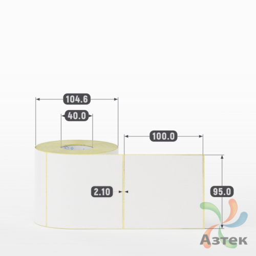 Термоэтикетка ЭКО 95х100 (рядов 1 по 500 шт)  в рулоне, втулка 40 мм (к) IQ code
