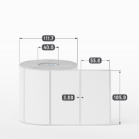 Этикетка самоклеящаяся 105х55 (рядов 1 по 1 000 шт) Transfer Vellum в рулоне, втулка 40 мм (к) IQ code
