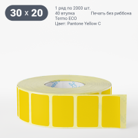 Этикетка 30х20/Termo ECO/2 000/40 мм (к)/1/ Pantone Yellow C 