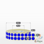 Этикетка 20х20 цветная (рядов 2 по 5000 шт) полуглянцевая, втулка 76 мм (к) цвет - Синий  круглая