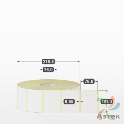 Термоэтикетка ЭКО 101х76 (рядов 1 по 5 000 шт)  в рулоне, втулка 76 мм (к) IQ code