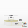 Термотрансферная этикетка 50х50 (рядов 1 по 4 000 шт) Полуглянец в рулоне, втулка 76 мм (к) IQ code