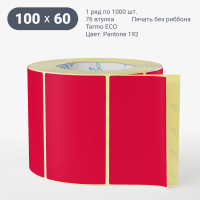 Этикетка 100х60/Termo ECO/рядов 1 по 1 000/76 мм (к)/ Pantone 192  