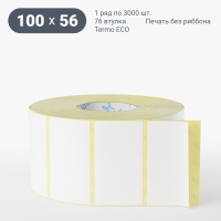 Термоэтикетка ЭКО 100х56 (рядов 1 по 3 000 шт)  в рулоне, втулка 76 мм (к) IQ code