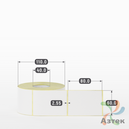 Термоэтикетка ЭКО 60х80 (рядов 1 по 700 шт)  в рулоне, втулка 40 мм (к) IQ code