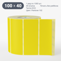 Этикетка 100х40/Termo ECO/рядов 1 по 1 000/40 мм (к)/ Pantone 102 