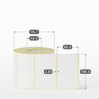 Термоэтикетка ТОП 100х60 (рядов 1 по 1 000 шт) в рулоне, втулка 40 мм (к) IQ code