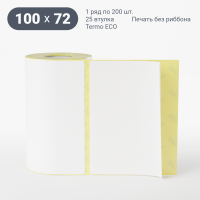 Термоэтикетка ЭКО 100х72 (рядов 1 по 200 шт)  в рулоне, втулка 25 мм (к) IQ code