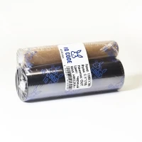 Красящая лента (риббон) 110 мм. х 74 м. Wax HW120A+ Out Черный, втулка 0.5 дюйма (110мм ширина) IQ Code