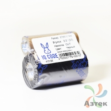 Красящая лента (риббон) 57 мм. х 74 м. Wax HW120A+ Out Черный, втулка 0.5 дюйма (57мм ширина) IQ Code