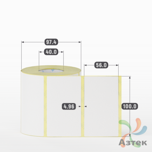 Термоэтикетка ТОП 100х56 (рядов 1 по 700 шт)  в рулоне, втулка 40 мм (к) IQ code