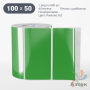 Этикетка 100х50 цветная Полипропилен (рядов 1 по 500 шт), втулка 40 мм (к) цвет - Зеленый Pantone 362 C  