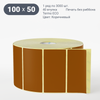 Этикетка 100х50/Termo ECO/3 000/40 мм (к)/1/Коричневый  