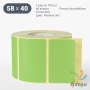 Термоэтикетка 58х40 Termo ECO цветная (рядов 1 по 700 шт), втулка 40 мм (к) цвет - Pantone 367 U, 