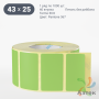 Термоэтикетка 43х25 Termo ECO цветная (рядов 1 по 1000 шт), втулка 40 мм (к) цвет - Pantone 367 U, 