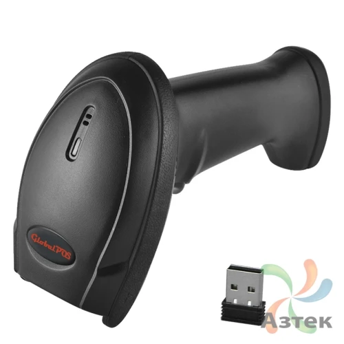 Сканер штрих-кода GlobalPOS GP-9400B 2D  CMOS-имиджер, темный беспроводной, Bluetooth, USB-HID, без подставки, ЕГАИС