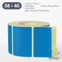 Термоэтикетка 58х40 Termo ECO цветная (рядов 1 по 700 шт), втулка 40 мм (к) цвет - Pantone Process Blue , 