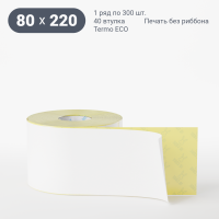 Термоэтикетка ЭКО 80х220 (рядов 1 по 300 шт)  в рулоне, втулка 40 мм (к) IQ code