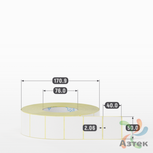 Термоэтикетка ТОП 50х40 (рядов 1 по 3 000 шт)  в рулоне, втулка 76 мм (к) IQ code