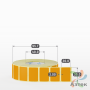 Этикетка 30х20 цветная (рядов 1 по 2000 шт) полуглянцевая, втулка 40 мм (к) цвет - Оранжевый  
