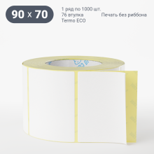 Термоэтикетка ЭКО 90х70 (рядов 1 по 1 000 шт)  в рулоне, втулка 76 мм (к) IQ code