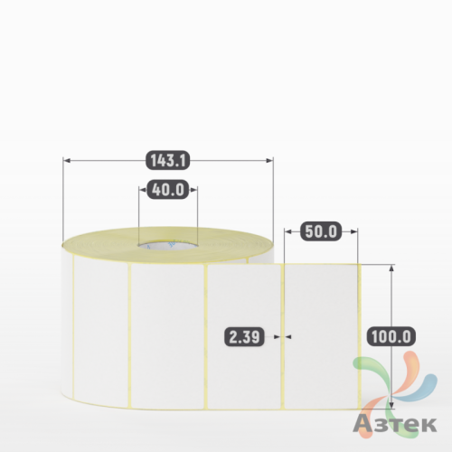 Термоэтикетка ЭКО 100х50 (рядов 1 по 2 000 шт)  в рулоне, втулка 40 мм (к) IQ code