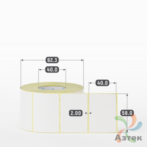 Термоэтикетка 58х40 (рядов 1 по 900 шт) Termo ECO, втулка 40 мм (к) IQ code (подходит для Вайлдберриз) 