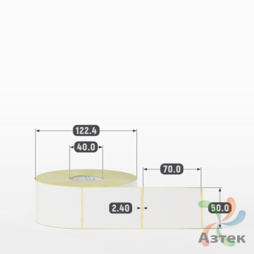 Термоэтикетка ТОП 50х70 (рядов 1 по 1 000 шт)  в рулоне, втулка 40 мм (к) IQ code
