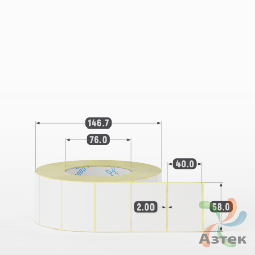 Термоэтикетка 58х40 (рядов 1 по 2000 шт) Termo TOP, втулка 76 мм (к) IQ code (подходит для Вайлдберриз)