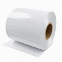 Джамбо ролл 1,07 x 1 000 м. Полипропилен белый клей каучук (Jumbo roll Glossy white PP 60mic) IQ code