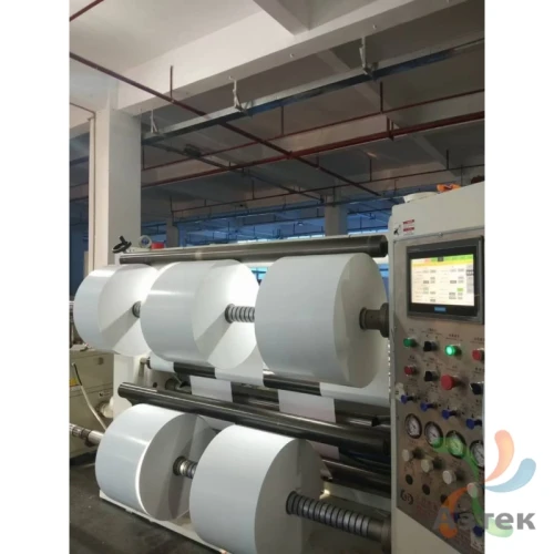 Джамбо ролл 1,07 x 2 000 м. Полипропилен белый  клей каучук  (Jumbo roll Glossy white PP 60mic) IQ code