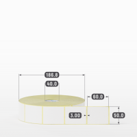 Термоэтикетка ЭКО 50х60 (рядов 1 по 3 000 шт) в рулоне, втулка 40 мм (к) IQ code