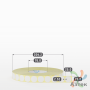 Термотрансферная этикетка круглая 25 мм (рядов 1 по 7 500 шт) Полуглянец в рулоне, втулка 76 мм (к) IQ code