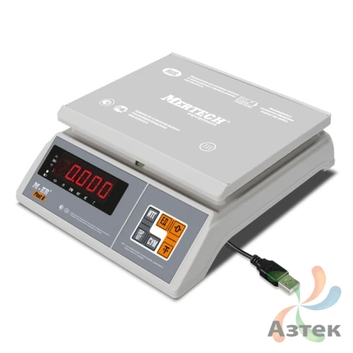 Весы Mertech M-ER 326 AFU-6.01 RS-232 настольные фасовочные до 6 кг, пластик